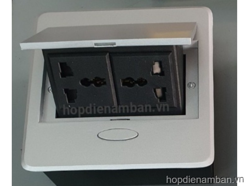 Hộp điện âm bàn 2 ổ cắm