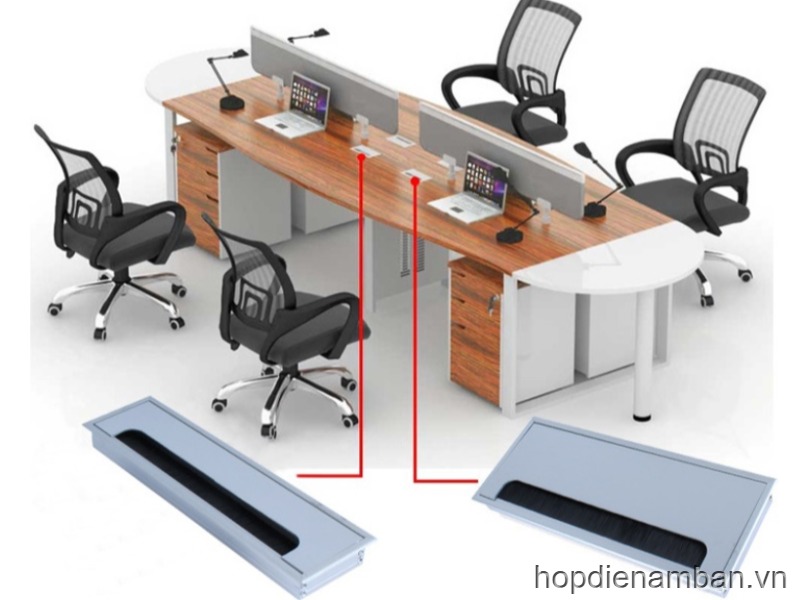 Nắp luồn dây điện mặt bàn