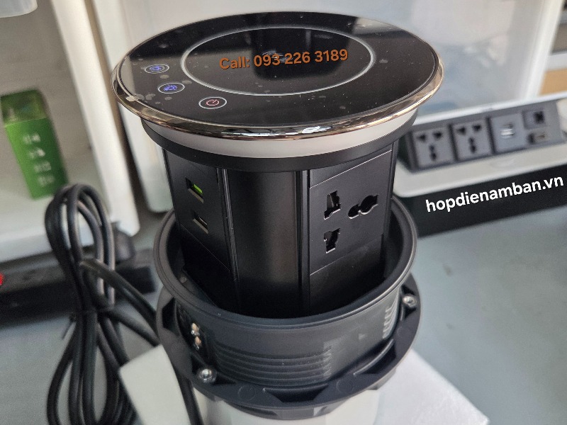 Ổ cắm nâng hạ tự động kết hợp sạc không dây: ABT6PL